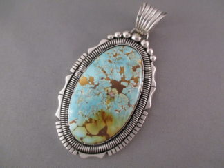 Turquoise Jewelry - Royston Turquoise Pendant by Navajo Indian jewelry artist, Will Denetdale $595-