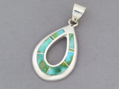 Sonoran Turquoise Inlay Pendant (‘open-drop’)