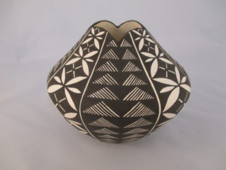 Acoma Pottery - Smaller Scalloped Jar by Native American (Acoma) pottery artist, Sandra Victorino FOR SALE $495-