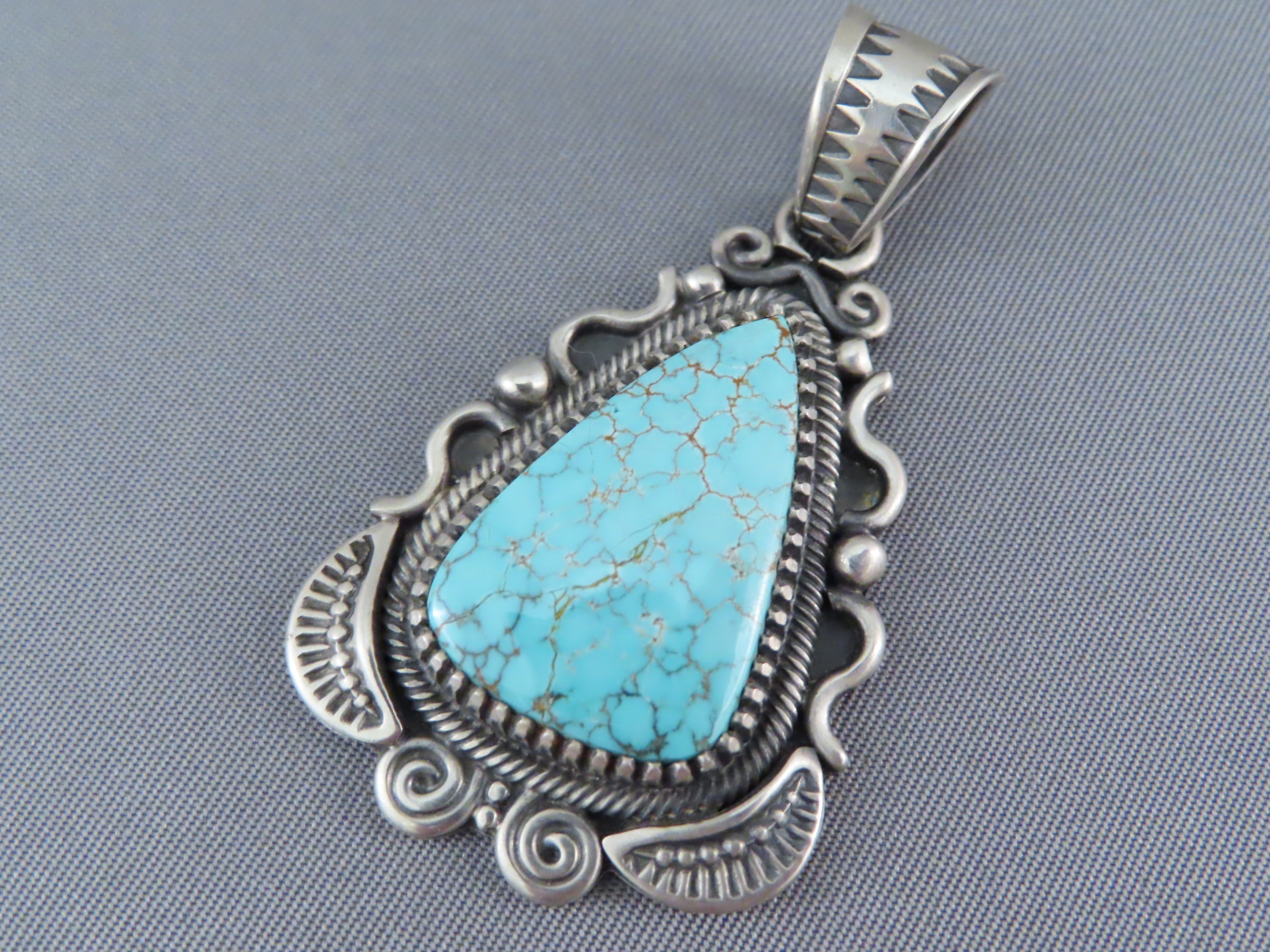 Number 8 Turquoise Pendant