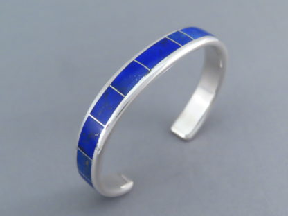 Sterling Silver & Lapis Inlay Cuff Bracelet