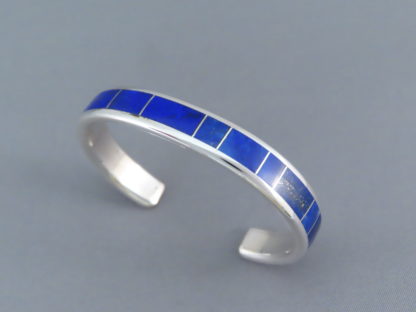 Sterling Silver & Lapis Inlay Cuff Bracelet