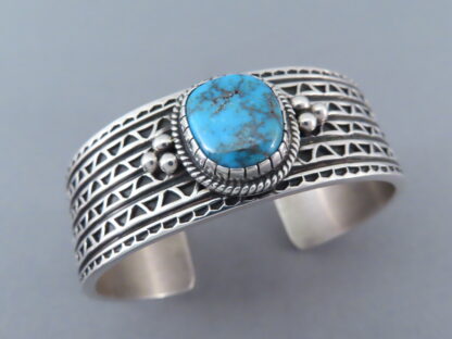 Bisbee Turquoise Cuff Bracelet by Tsosie Orville White