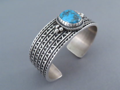 Bisbee Turquoise Cuff Bracelet by Tsosie Orville White