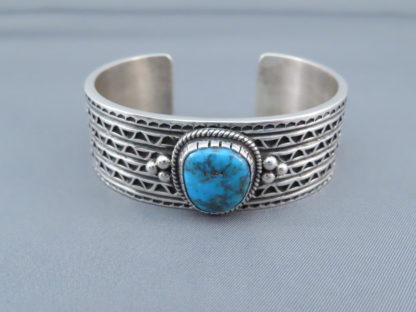 Bisbee Turquoise Cuff Bracelet by Tsosie Orville White