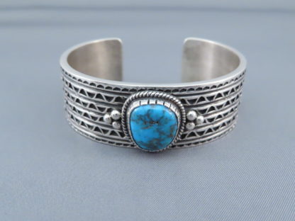 Bisbee Turquoise Cuff Bracelet by Tsosie Orville White