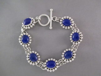 Native American Jewelry - Lapis Link Bracelet by Navajo jewelry artist, Artie Yellowhorse $495-