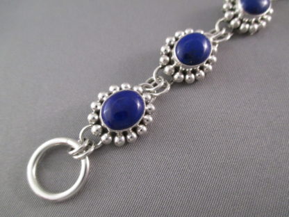 Sterling Silver & Lapis Link Bracelet by Artie Yellowhorse