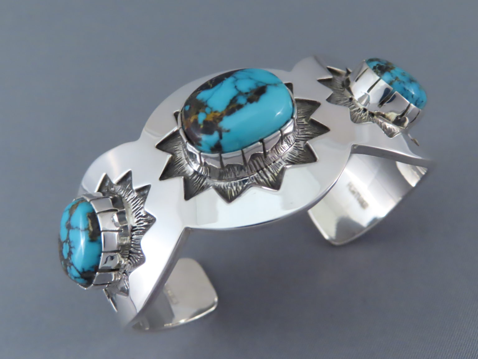 Royston Turquoise Sterling Silver Cuff Bracelet - Turquoise Bracelet
