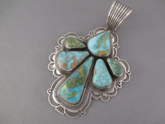 Turquoise Jewelry - Royston Turquoise Pendant by Native American jewelry artist, Albert Jake $1,120-