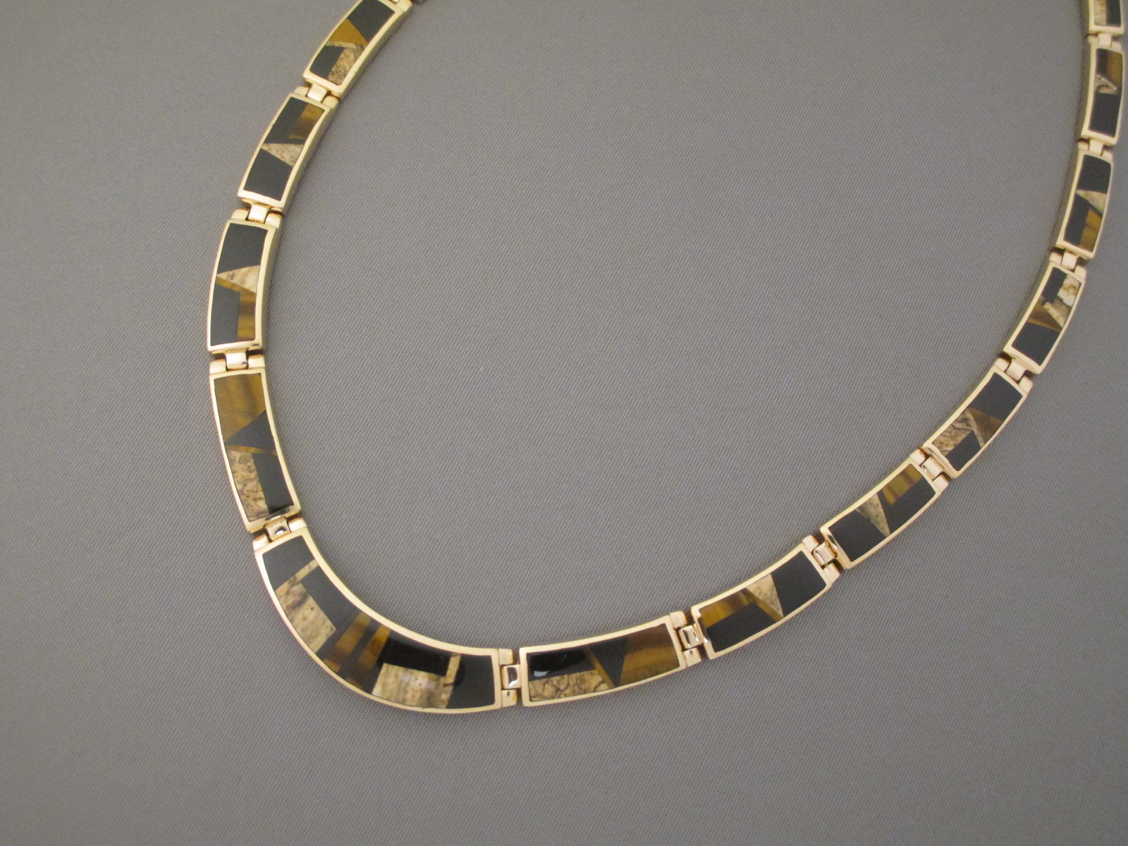 14kt Gold & Multi-Stone Inlay Necklace