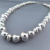 Polished Sterling Silver Bead “Navajo Pearls” Necklace by Al Joe