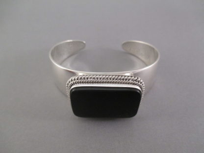 Onyx & Sterling Silver Cuff Bracelet by Artie Yellowhorse