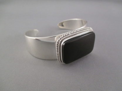 Onyx & Sterling Silver Cuff Bracelet by Artie Yellowhorse