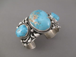 Turquoise Jewelry - High-Dome Royston Turquoise Cuff Bracelet by Navajo jeweler, Daryl Becenti $1,395-