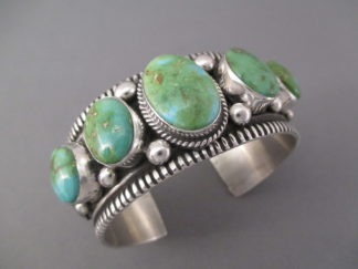 Native American Jewelry - Sonoran Gold Turquoise Cuff Bracelet by Guy Hoskie FOR SALE $795-
