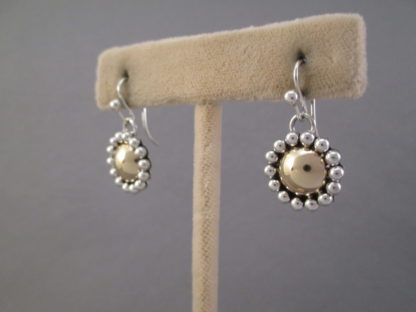 Sterling Silver &14kt Gold Earrings by Artie Yellowhorse