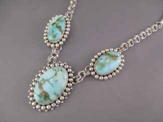Turquoise Jewelry - Royston Turquoise Necklace by Native American jewelry artist, Artie Yellowhorse