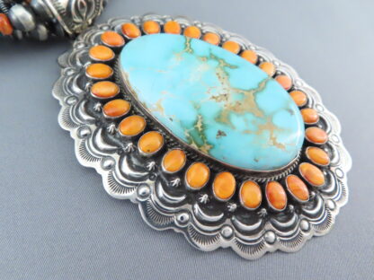 HUGE Royston Turquoise & Spiny Oyster Shell Necklace