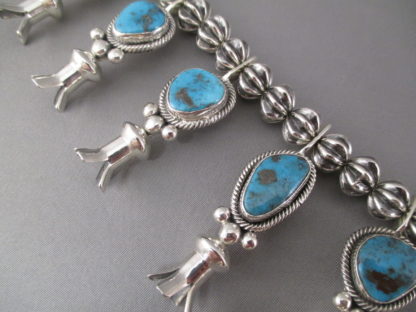 Bisbee Turquoise Squash Blossom Necklace by Al Joe