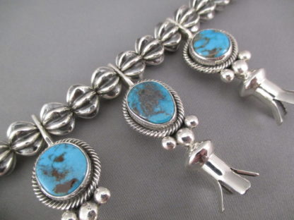 Bisbee Turquoise Squash Blossom Necklace by Al Joe