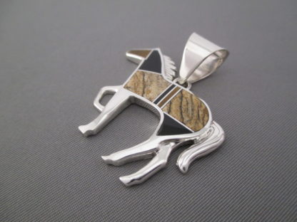 Multi-Stone Inlay Horse Pendant – Larger