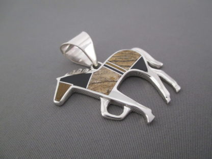 Multi-Stone Inlay Horse Pendant – Larger