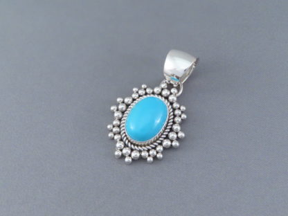 Sleeping Beauty Turquoise & Sterling Silver Pendant