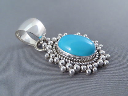 Sleeping Beauty Turquoise & Sterling Silver Pendant