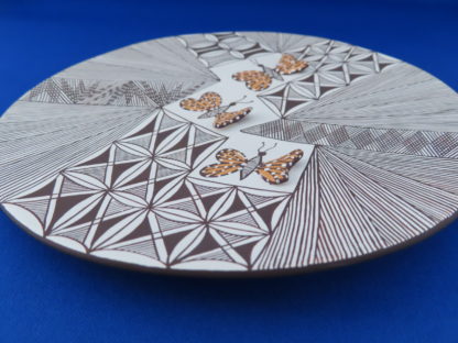 Acoma Pottery Plate with Butterflies by Alicia Sanchez
