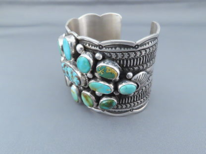 Impressive Royston Turquoise Sterling Silver Bracelet by Guy Hoskie