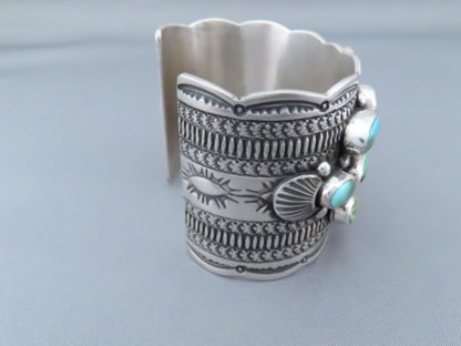 Impressive Royston Turquoise Sterling Silver Bracelet by Guy Hoskie