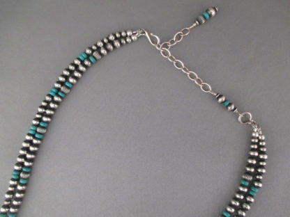 2 Strand Royston Turquoise Pendant Necklace