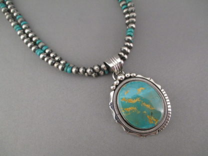 2 Strand Royston Turquoise Pendant Necklace