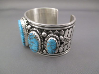 Sterling Silver & Kingman Turquoise Bracelet by Albert Jake