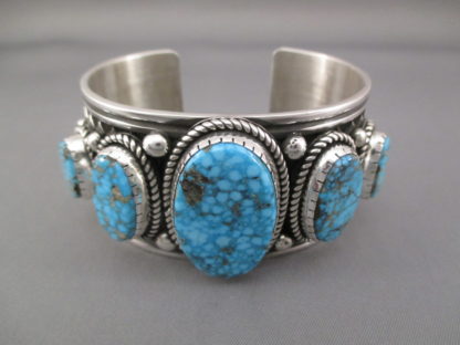 Sterling Silver & Kingman Turquoise Bracelet by Albert Jake