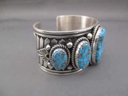 Sterling Silver & Kingman Turquoise Bracelet by Albert Jake