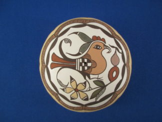 Miniature Acoma Pottery with Parrot by Diane Lewis-Garcia