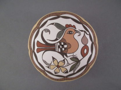 Miniature Acoma Pottery with Parrot by Diane Lewis-Garcia