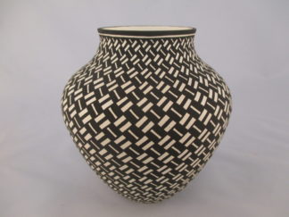 Acoma Pottery - Painted Pottery Vase by Acoma Pueblo Indian Potter, Paula Estevan FOR SALE $595-