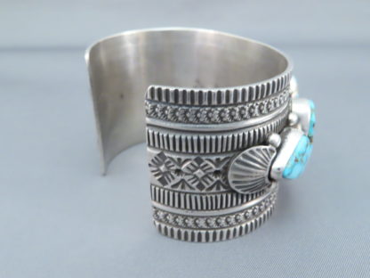 Seven-Stone Kingman Turquoise Cuff Bracelet by Guy Hoskie