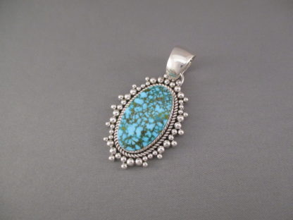 Sterling Silver and Turquoise Mountain Turquoise Pendant by Artie Yellowhorse