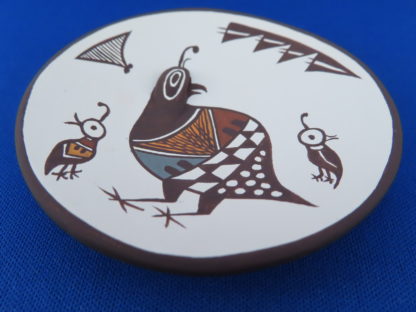 Small Acoma Pottery Plate with Quail