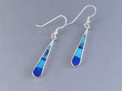 Turquoise & Lapis Inlay Earrings
