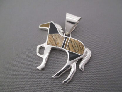 Multi-Stone Inlay Horse Pendant – Larger