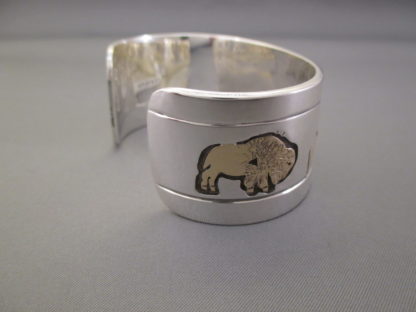 Teton Bracelet – Gold & Silver with BUFFALO and Eagle