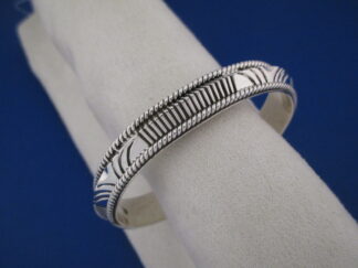 Sterling Silver Cuff Bracelet by Navajo jewelers, Artie Yellowhorse & Henry Chackee $340-