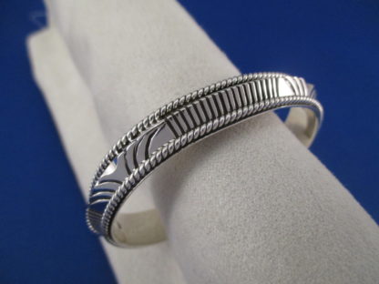 Sterling Silver Cuff Bracelet by Artie Yellowhorse and Henry Chackee