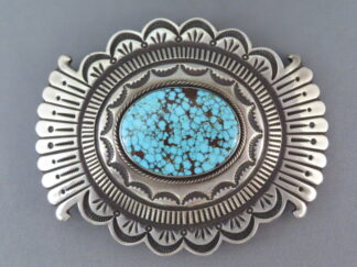 Sterling & Kingman Turquoise Belt Buckle by Wilson Jim