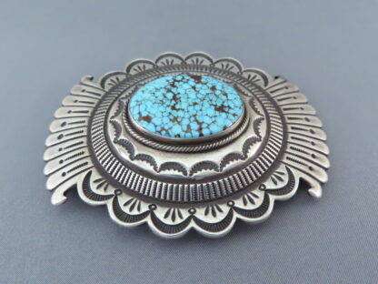 Sterling & Kingman Turquoise Belt Buckle by Wilson Jim